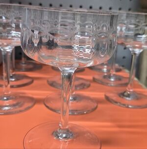 Crystal Clear Glass Coupe Set